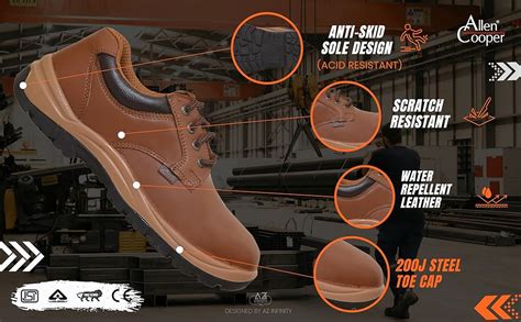 Allen Cooper AC 11102, Limited Edition, Formal Safety Shoe, ISI Marked ...