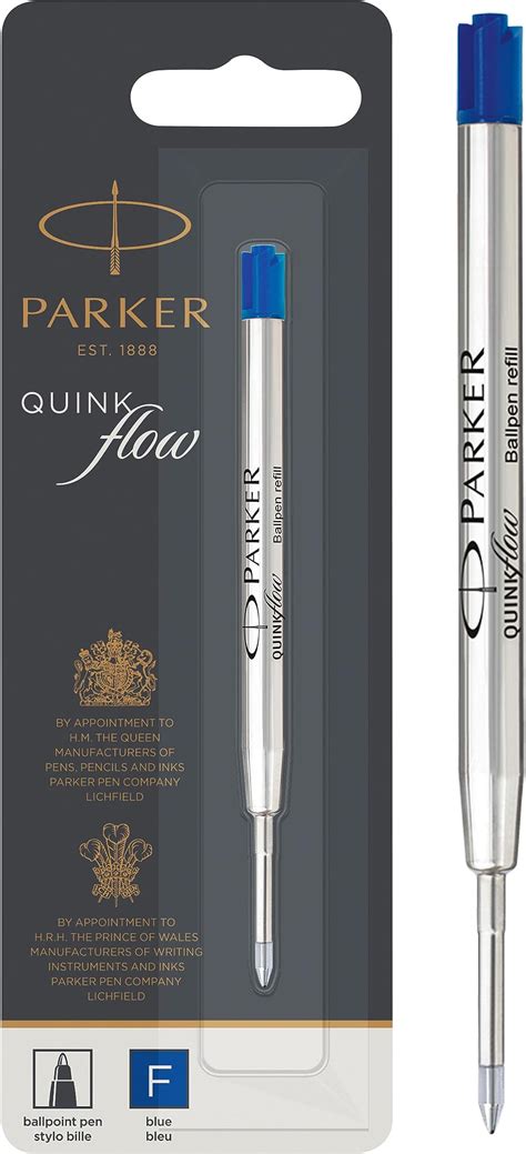 PARKER QUINKflow Ballpoint Pen Ink Refill, Fine Tip, Blue : Amazon.in ...
