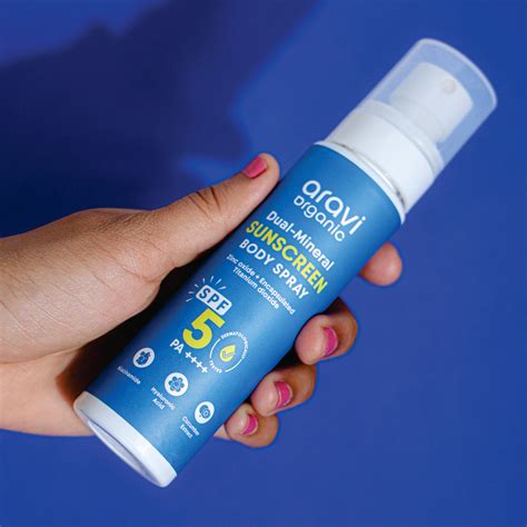 Dual Mineral Sunscreen Body Spray with SPF 50 PA++++ - 100ml – Aravi ...