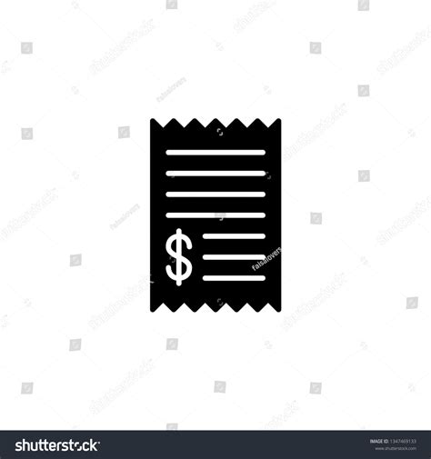 Invoice Black White Icon Stock Vector (Royalty Free) 1347469133 | Shutterstock