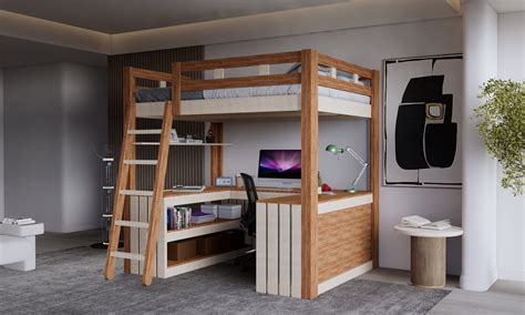 Loft Bed Plans. Full Size DIY Loft Bed With Desk Plan. PDF - Etsy