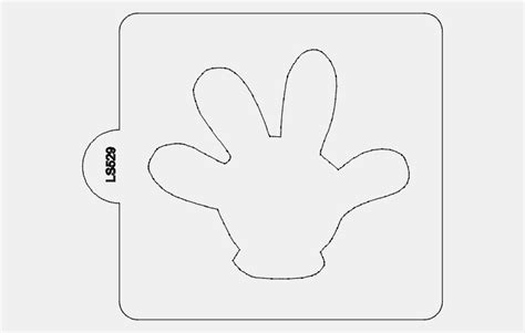 Buy Mickey Minnie Mouse Glove Hand Cookies Cakes Clear Laser Cut ...