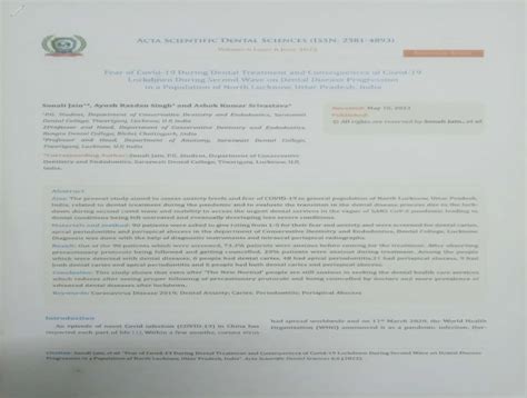 COVID-19 During Dental Treatment|SDCINDIA