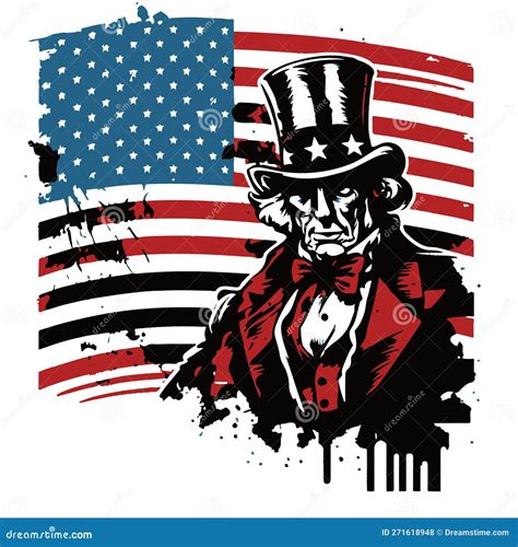 Illustration of Uncle Sam Pointing a Finger at You Set Inside Circle with Stars and Stripes ...