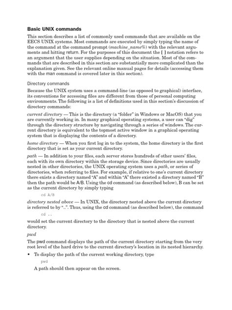 Image result for Basic Unix Commands PDF