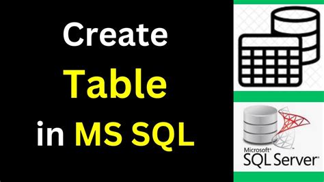 2. Create Table in MS SQL Server| How to create Table in MS SQL Server ...