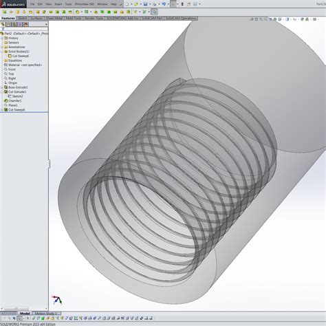 SolidWorks Internal Thread 的图像结果