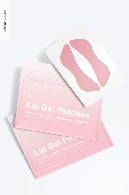 Lip gel patches packaging mockup | Premium PSD