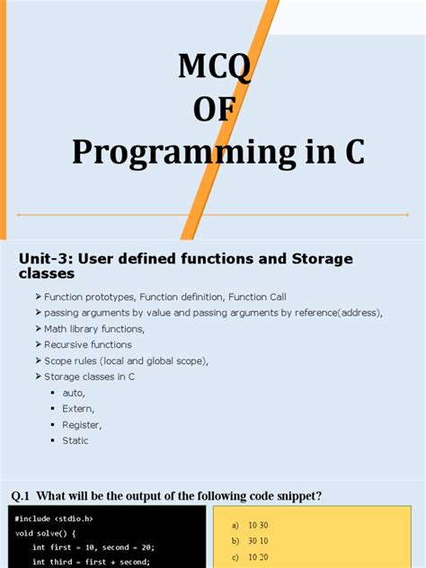 Image result for C Programming Lab MCQ Questions