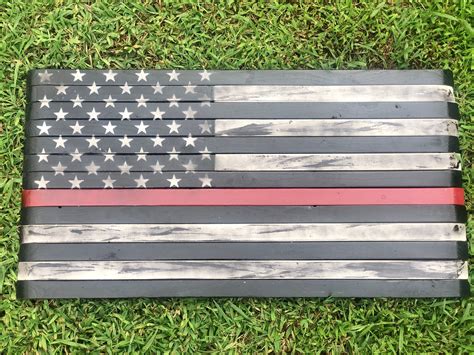 Thin Red Line Flag - Etsy