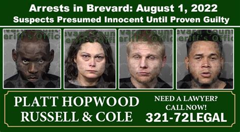 Arrests In Brevard County: August 1, 2022 - Suspects Presumed Innocent ...