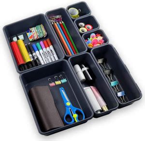 SOCHEP Kitchen Drawer Organizer for stationery, makeup Drawer Organizer ...