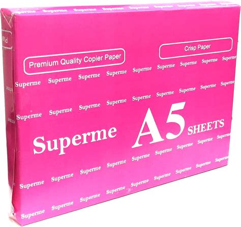 Superme A5 Copier Paper |Not A4 Size | 500 Sheets | Multipurpose ...