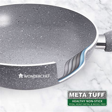 Buy Granite Non Stick Wok grey,26cm Online At Best Price – Wonderchef India