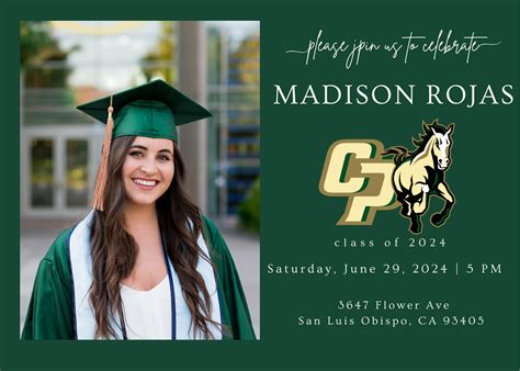 Cal Poly SLO Graduation, Graduation Invitation, Graduation Party Invite ...