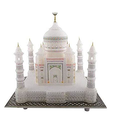 Buy Samank Marble Taj Mahal Showpiece, 4 Inch, White, 1 Piece Online at ...