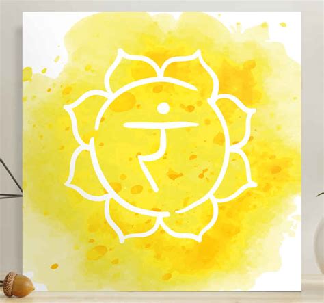 Solar Plexus Chakra Symbol modern art prints on canvas - TenStickers
