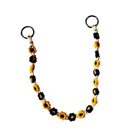 バックアクセサリー ロープ ブラックとオレンジフラワー＆ホワイト Buffy&Coco | General Shop Buffy