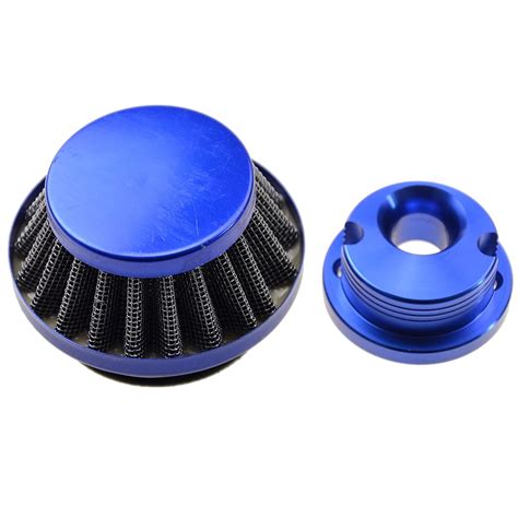 GOOFIT Blue 44mm Air Filter with Aluminum Adapter for 2 Stroke 43cc ...