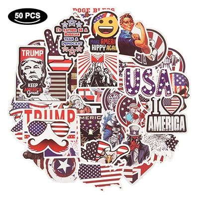 Buy American Flag Sticker 50 PCS USA American Flag Decal Sticker for ...