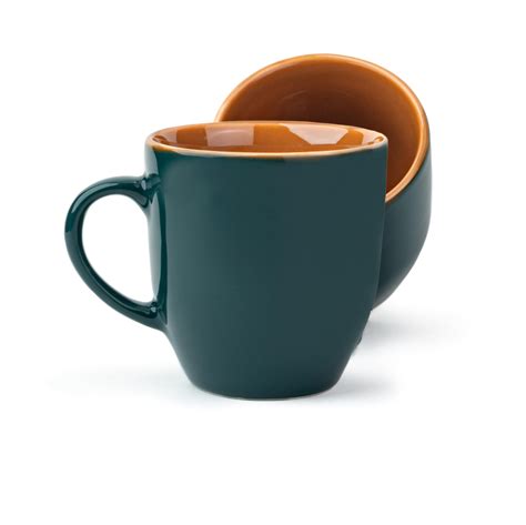 Shay Ceramic Coffee Mug Set, Set of 2, 300ml, Teal Green | Medium Mug ...