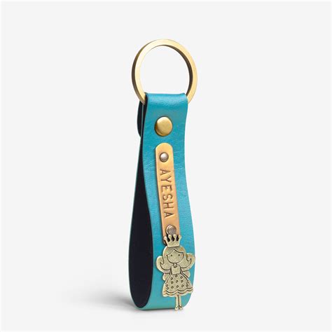Buy Personalized Light Blue Keychains With Name On It
