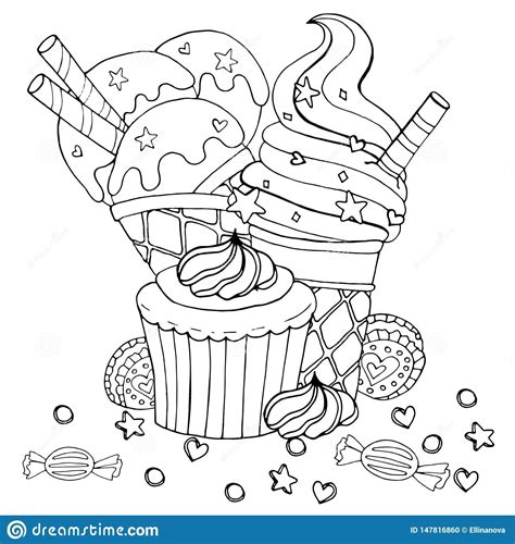 Dessert Coloring Pages