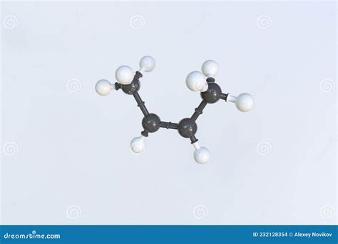 Cis-2-butene Molecule Made with Balls, Scientific Molecular Model. 3D ...