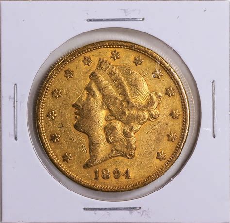1894 $20 Liberty Head Double Eagle Gold Coin VF