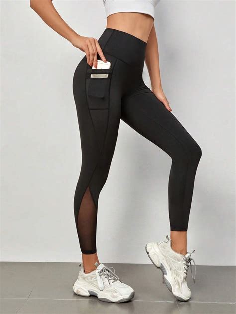 Activina Workout Leggings Seamless Tummy Control Mesh Insert ...