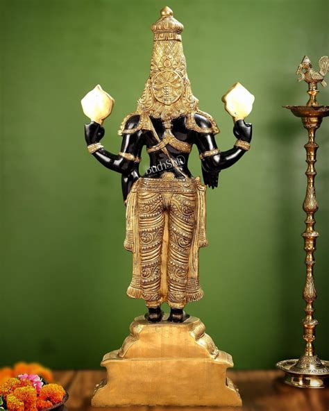 Buy Brass Lord Venkateshwara swamy Tirupati Balaji Statue 40 ...