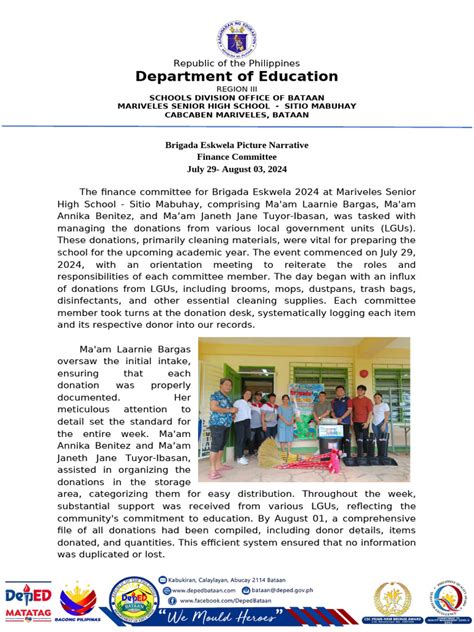 Narrative Report in Financial Statement Example 的图像结果