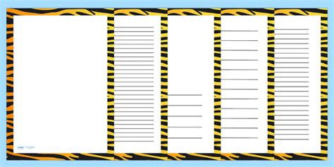 Tiger Print Page Borders (teacher made) - Twinkl