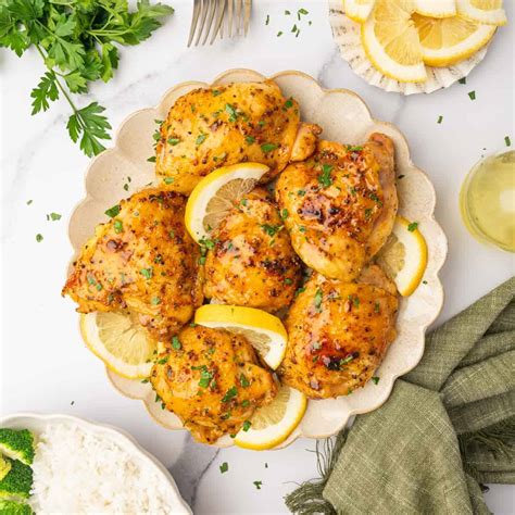 Crispy Baked Lemon Pepper Chicken Thighs – Easy Dinner Recipe - Food ...