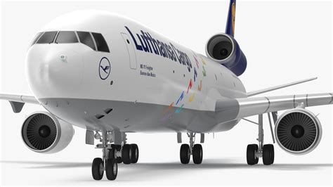 McDonnell Douglas MD11 Tri Jet Airliner Lufthansa Cargo Rigged 3D Model ...