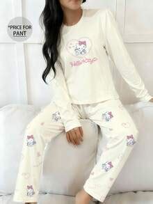 1 Piece Pant Sanrio Hello Kitty Pajamas Pants Costumes Spring Summer ...