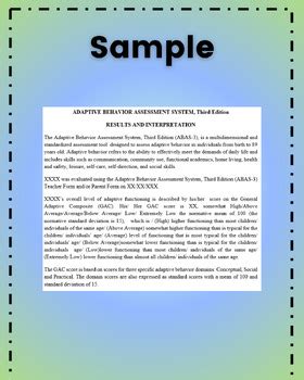 Image result for Adaptive Behavior Assessment