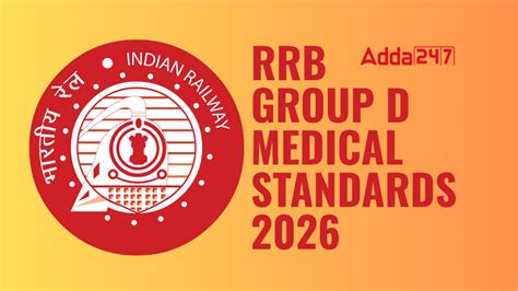 RRB Group D Medical Standards 2026, Check Complete Details Here