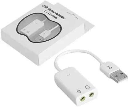 QBM TB-026 USB 2.0 Channel Audio Sound Card Mic for Laptop PC USB ...