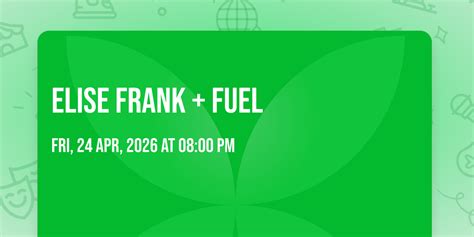 ELISE FRANK + FUEL, Théâtre Charcot, Marcq-en-baroeul, 24 April 2026 ...