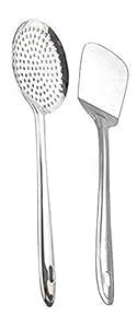 Buy Kitchen Utensil Set, Stainless Steel Serving Spoon and Perforated ...