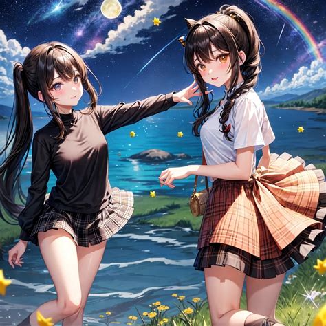 SeaArt AIで作成された二次元美少女