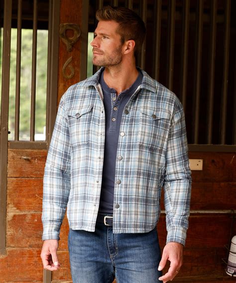 Men's Big & Tall Westport Lifestyle Sherpa Lined Flannel Shirt Jacket ...