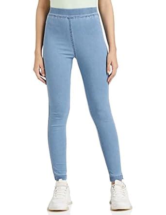 AKA CHIC Women Skinny Fit Mid Rise Stretchable Denim Jeans : Amazon.in ...
