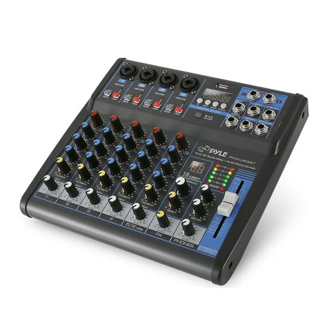 Amazon.com: Pyle Professional Audio Mixer Sound Board Console - Desk ...
