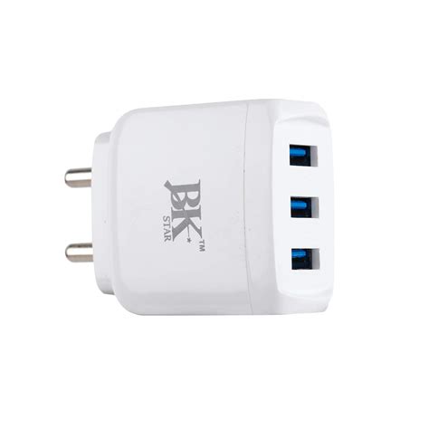 BK Star Universal Fast Charge 3 USB Port Multi Functional Travel ...