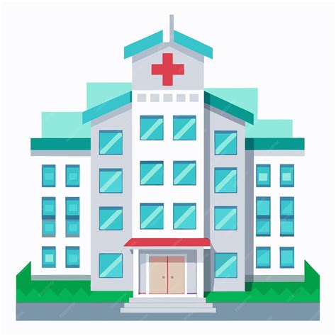 Vector Art and Clip Art of Hospital Building Realistic Illustration ...