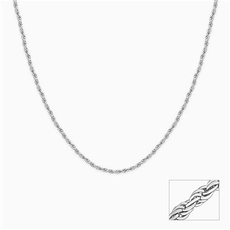 Silver Classic Rope Chain – GIVA