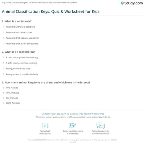Image result for Classification Key Questions Animals
