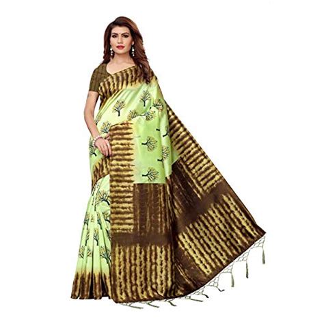 Buy Alika Fashion Women Art Silk Saree (Pista_Nagma Tree Pista) at ...